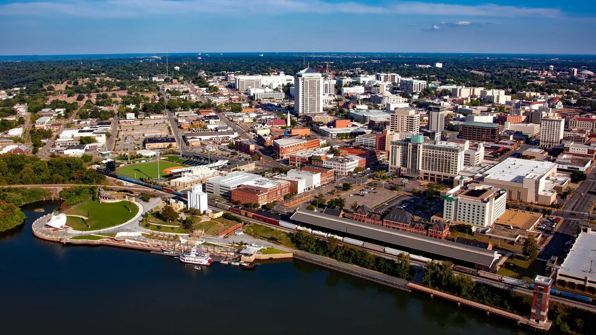 A aerial shot picture of a montgomery.