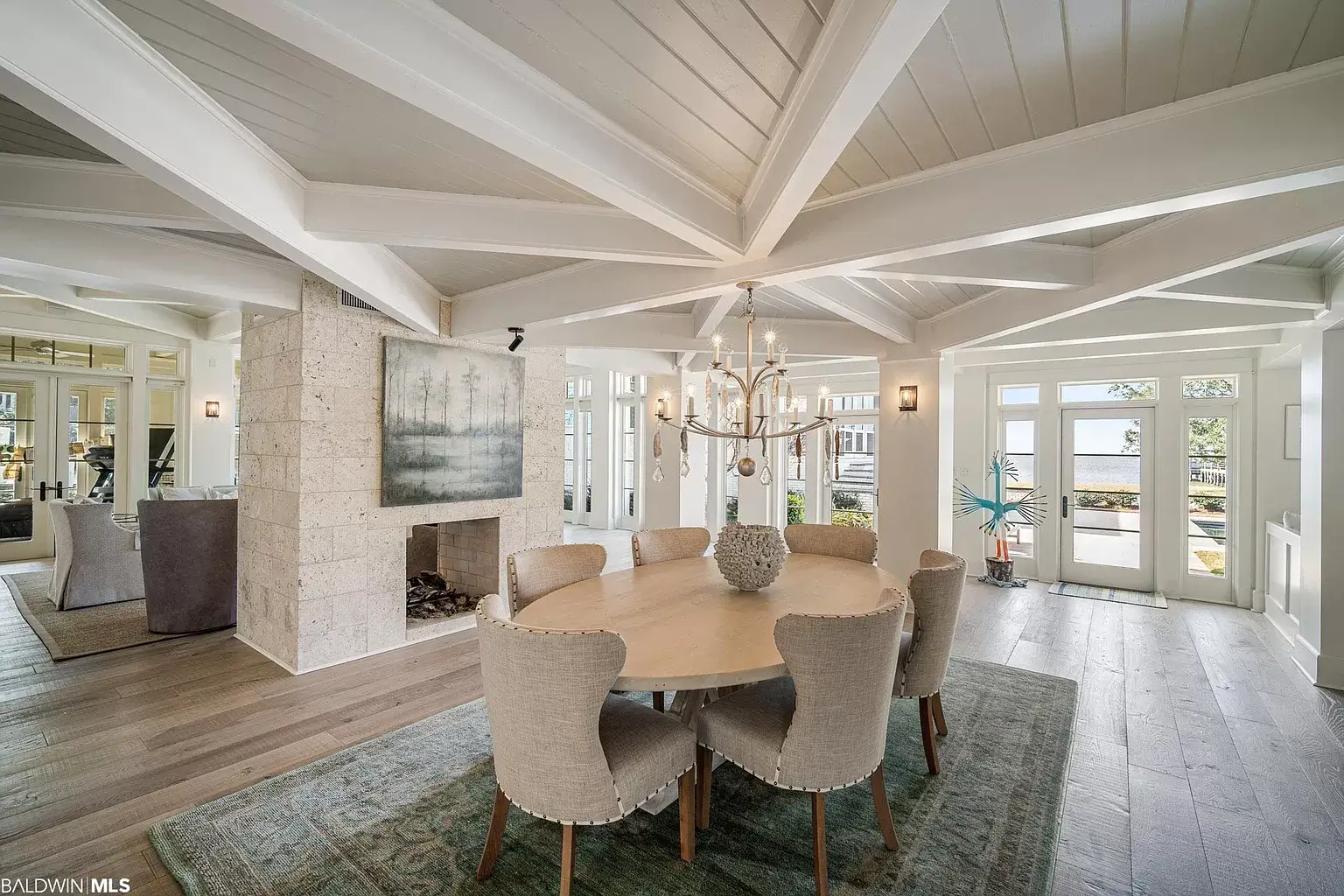A wide shot picture of the living room of a house.