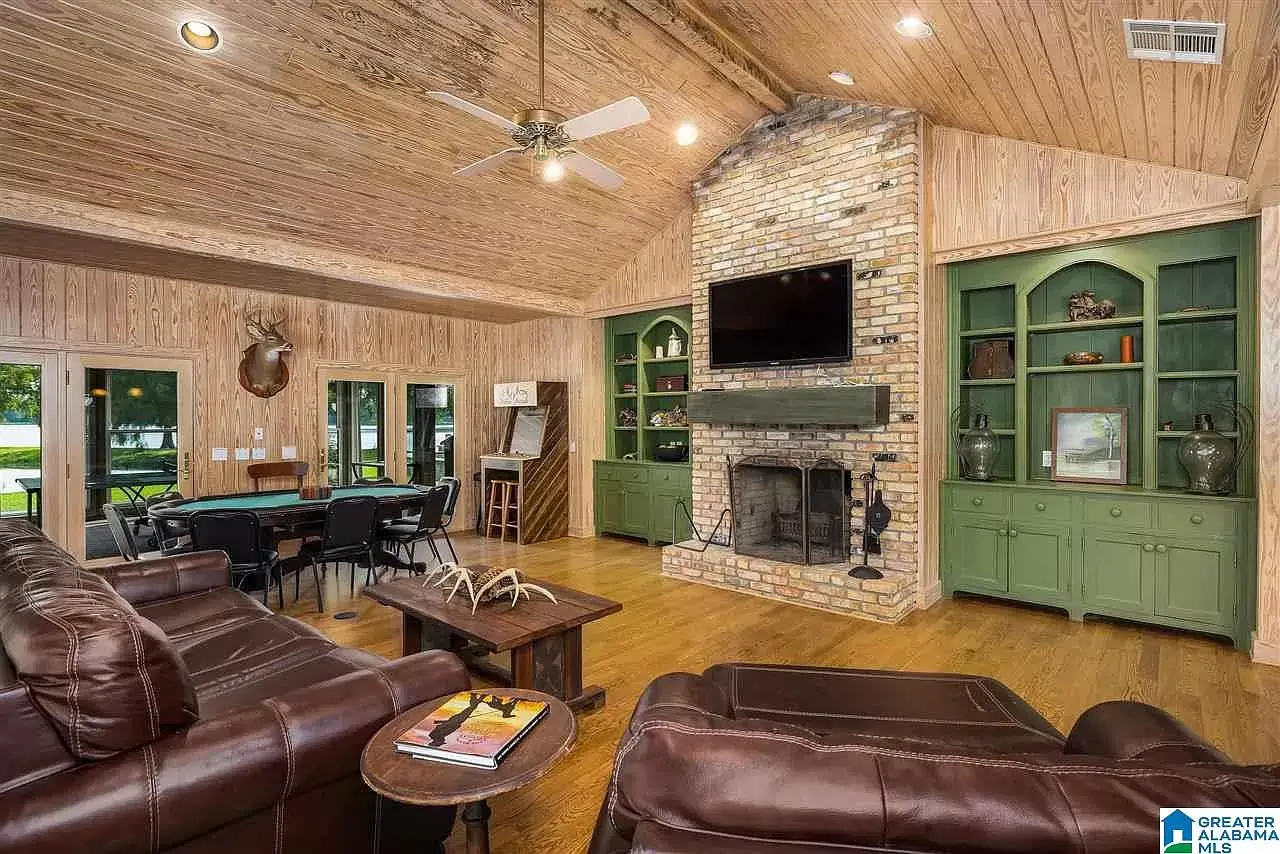 A wide shot picture of the living room of a house.